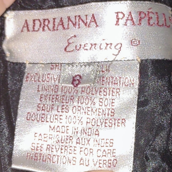 NEW NEVER WORN Adriana Papell black beaded evening gown size 6 length 60"!! - Picture 7 of 10